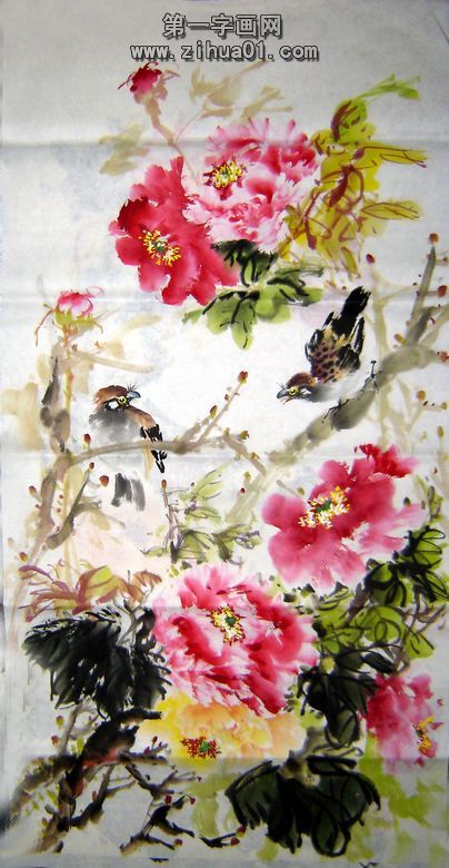 國畫花鳥作品