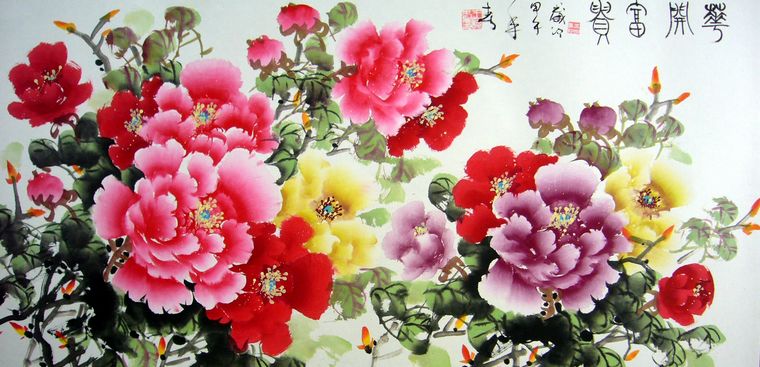 花開富貴牡丹畫