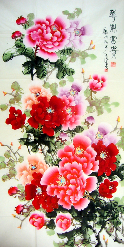 富貴牡丹花國畫