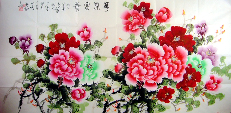 四尺國畫富貴牡丹