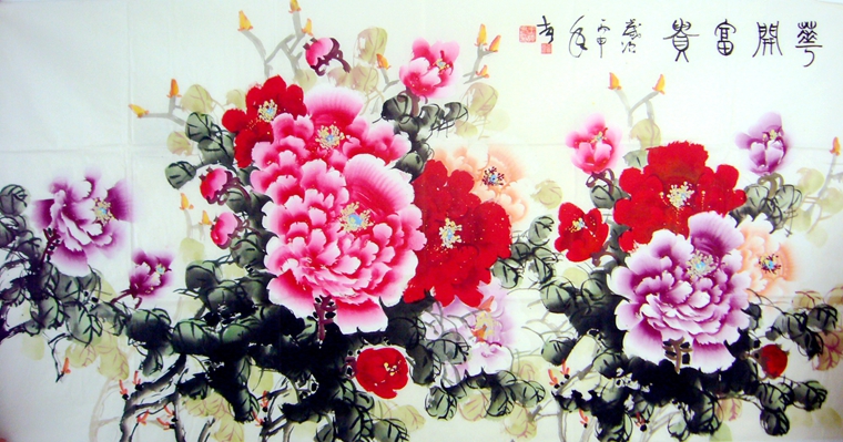 四尺寫意富貴牡丹
