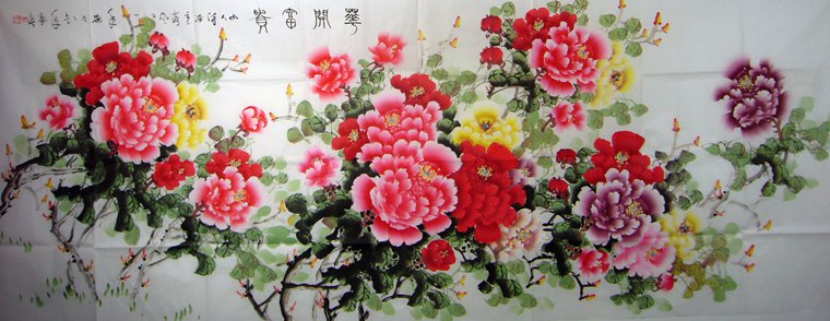 富貴牡丹國畫