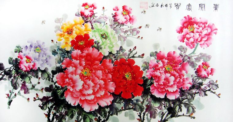 三尺牡丹畫