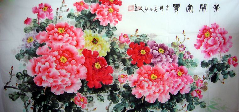 中國寫意牡丹畫