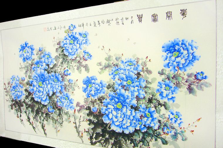 六尺牡丹畫作品