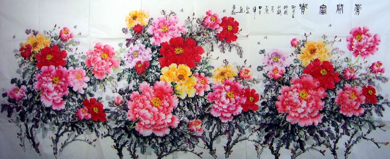 國畫名家牡丹
