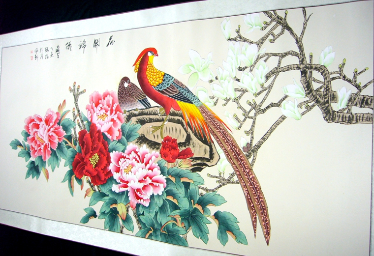 四尺花鳥(niǎo)牡丹畫(huà)