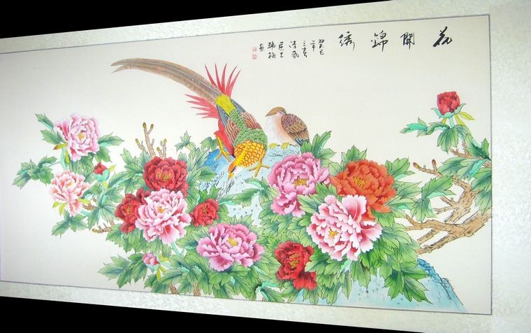 工筆畫牡丹圖