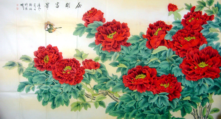 工筆畫牡丹