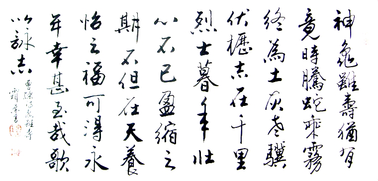 龜雖壽書法