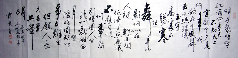 行書書法水調(diào)歌頭