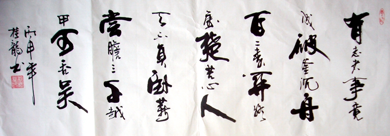 人生名句書法作品
