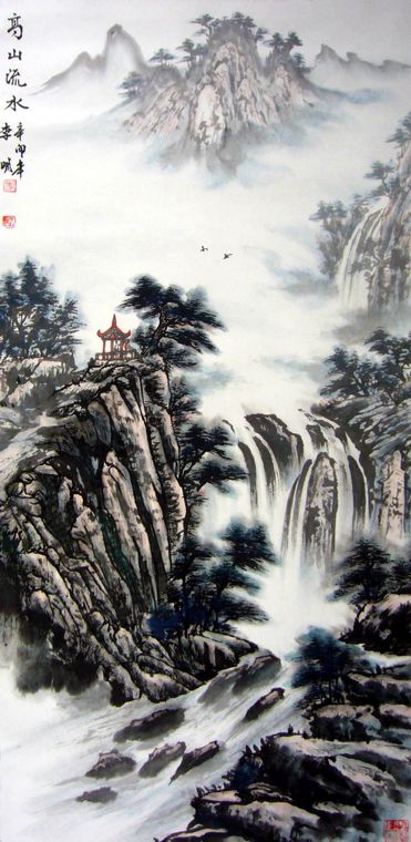 三尺豎幅山水畫