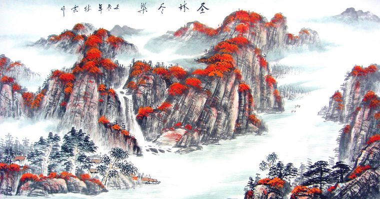 三尺寫意山水