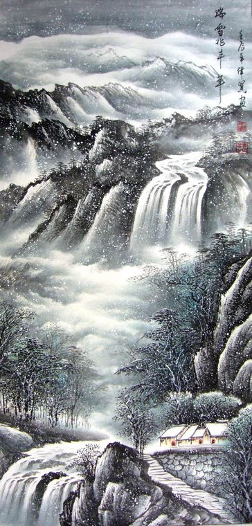 水墨山水國畫