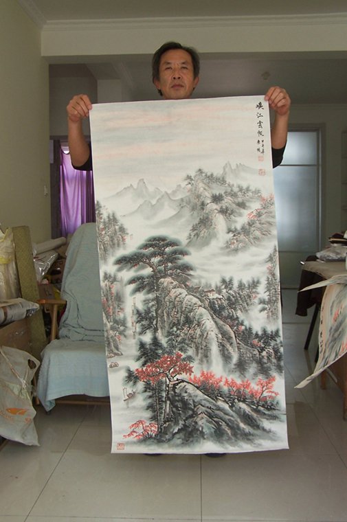 四尺精品山水畫