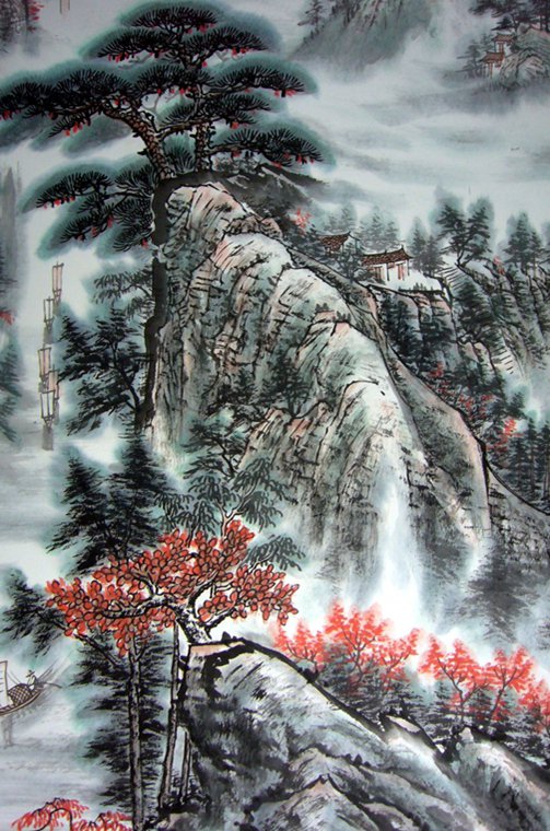 四尺精品山水畫