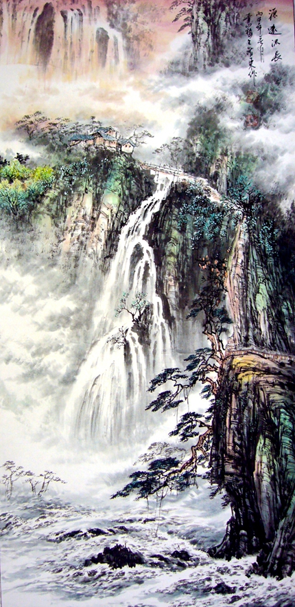 四尺豎幅山水畫