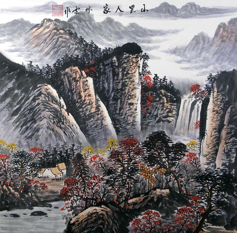 斗方國(guó)畫山水