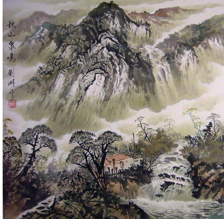 四尺斗方山水畫