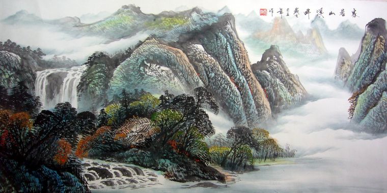 客廳山水風景畫