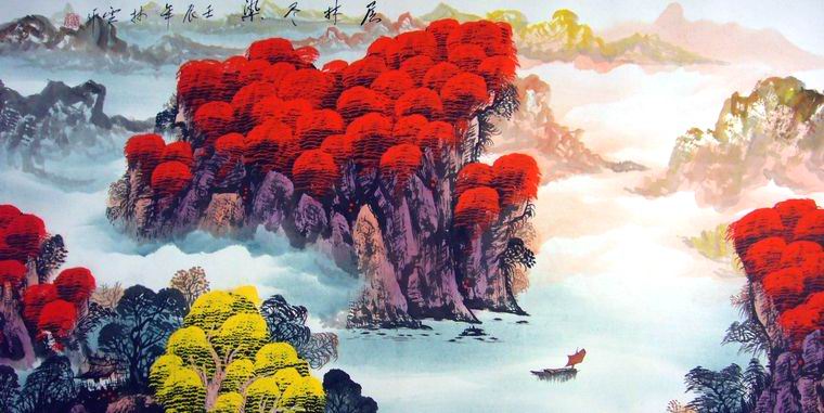 四尺山水風水畫
