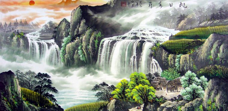 四尺寫(xiě)意國(guó)畫(huà)山水