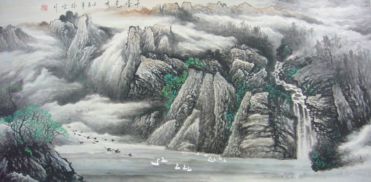 水墨山水畫(huà)作品