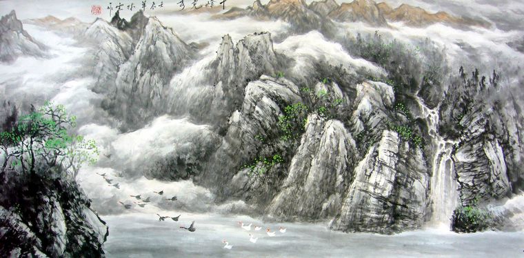 山水畫國畫作品