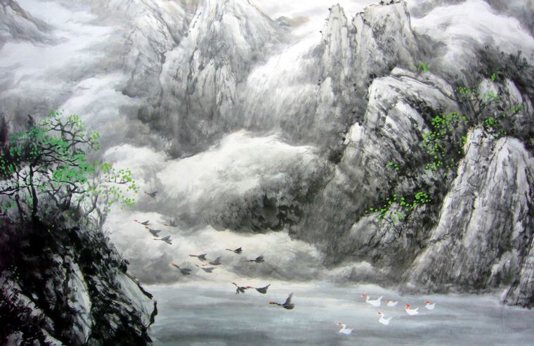 山水畫國畫作品