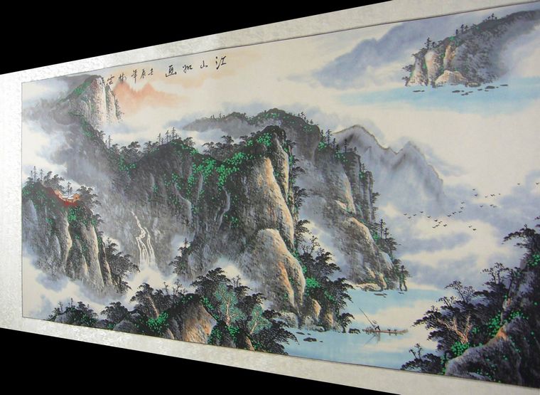 四尺橫幅山水畫