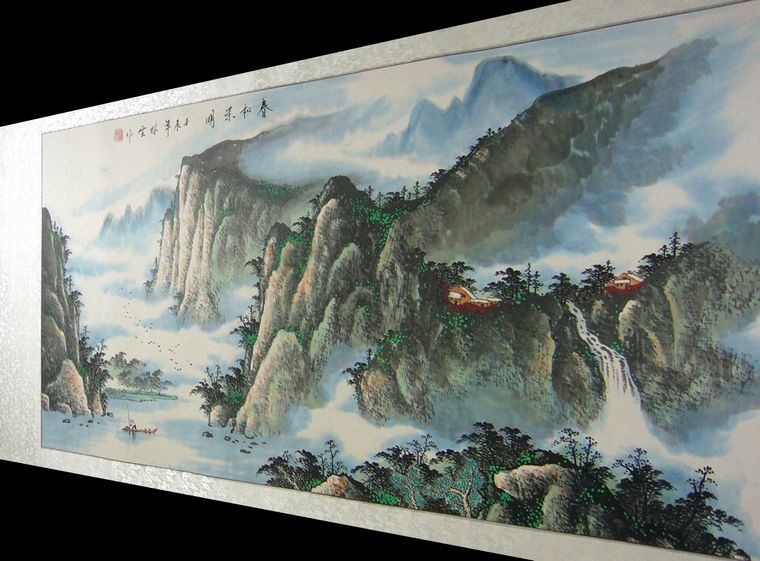 四尺橫幅國畫山水