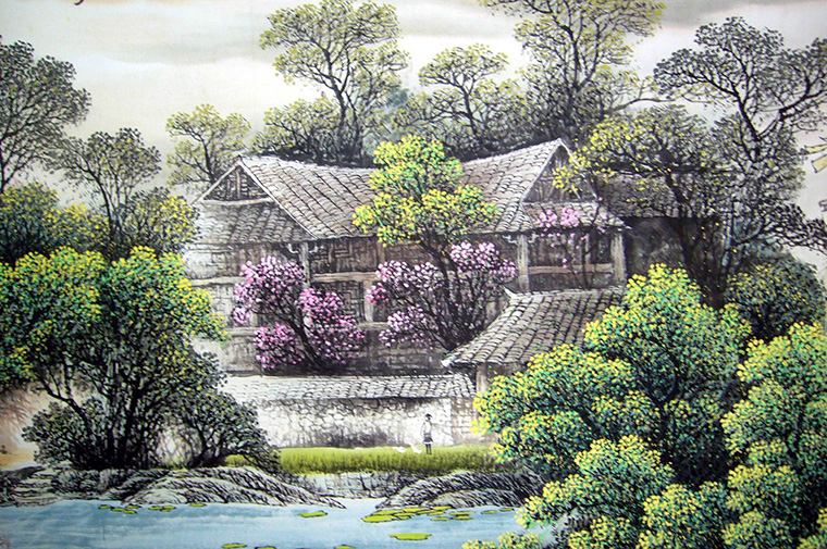 水鄉山水作品