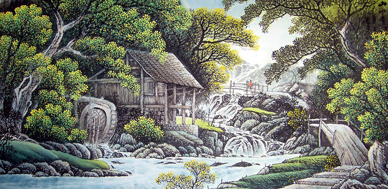 鄉村風格山水畫