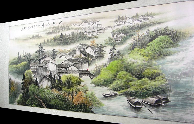 精品水鄉山水畫
