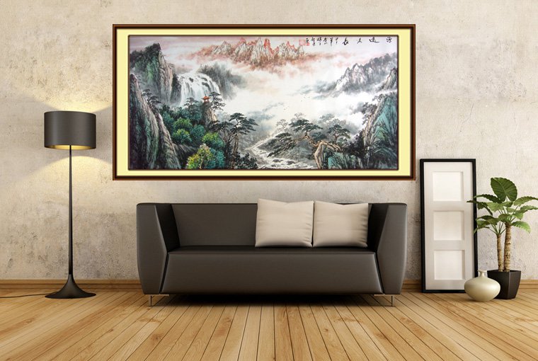 國畫山水作品