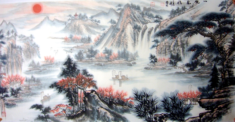 四尺國畫山水精品