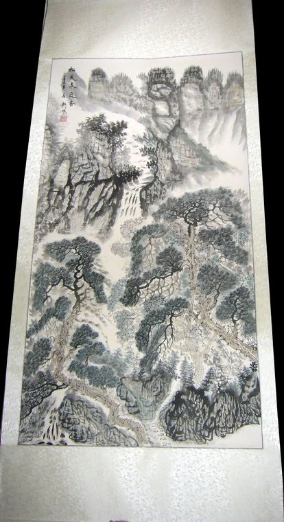 六尺豎幅山水畫