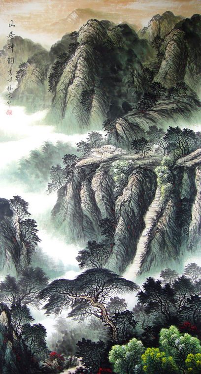 大客廳山水畫