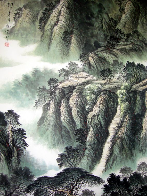 大客廳山水畫