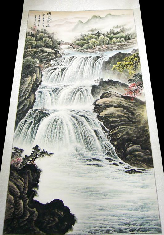 六尺豎幅山水畫
