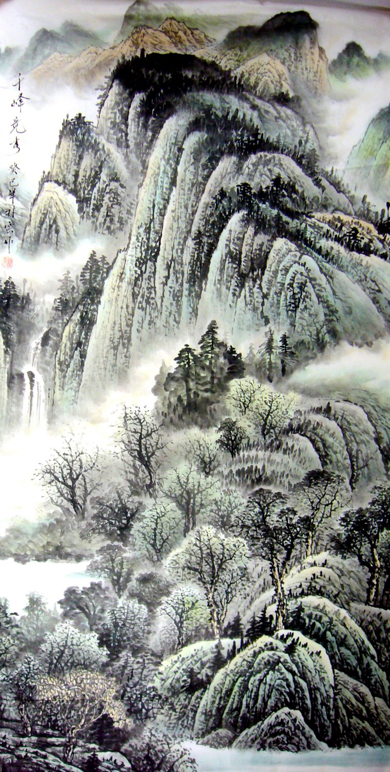 大六尺山水豎幅