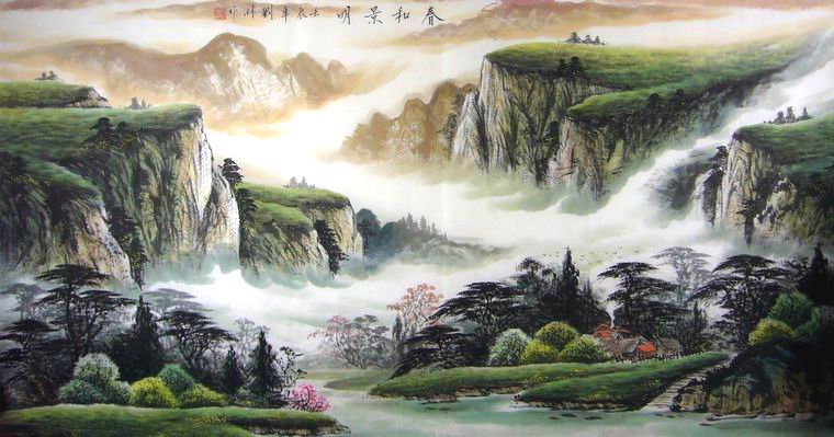 六尺水彩風景畫
