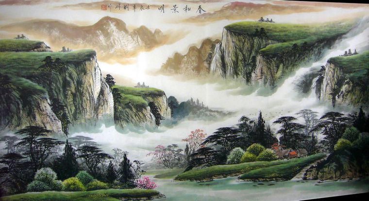 六尺水彩風景畫