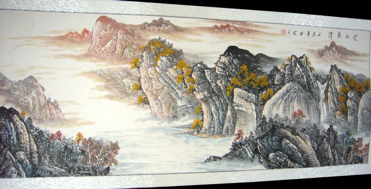 六尺寫意山水畫