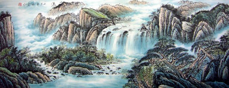 小六尺寫意山水畫