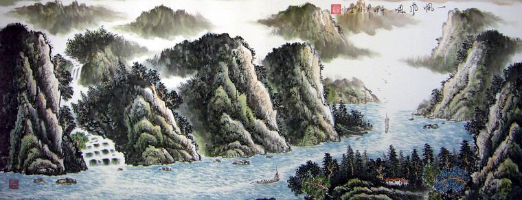 小六尺國畫山水