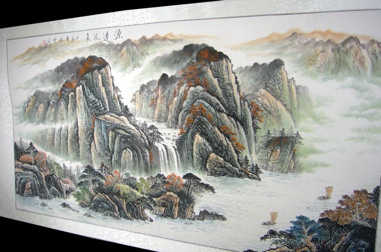六尺橫幅山水作品