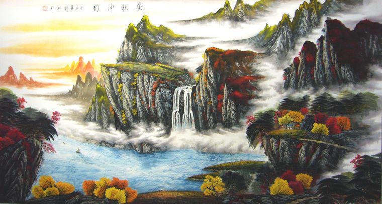 大寫意水墨山水畫