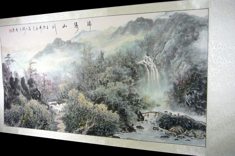 六尺國(guó)畫山水